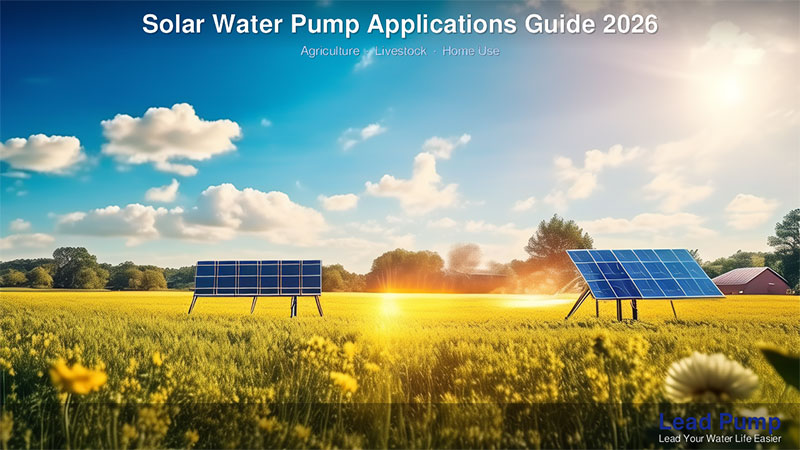 Applicazioni della pompa dell'acqua solare: agricoltura, allevamento e uso domestico